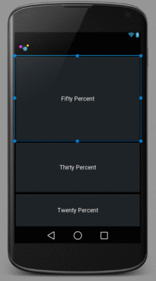 Android Studio, Selected Widget in Graphical Layout Editor