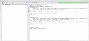 Android Studio, Showing Run Unit Tests Results
