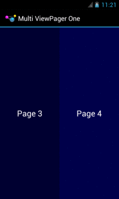 Two Pages in a ViewPager on Android 4.0.3