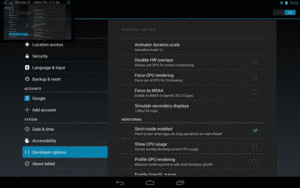 Nexus 10, Simulating a 720p external display