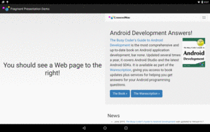 Nexus 10, With Inline PresentationFragment