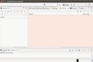 Android Device Monitor, As Initially Opened
