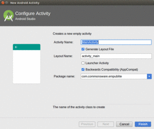 Android Studio New Activity Wizard