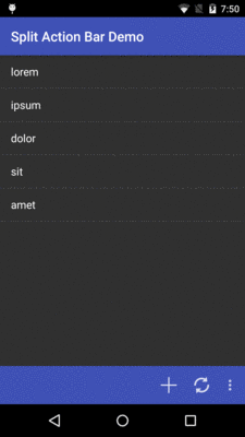 Split Action Bar, Via a Toolbar, on Android 5.1