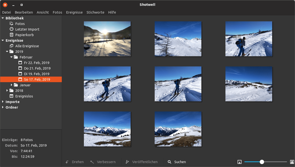 Bildverwaltung mit   Shotwell