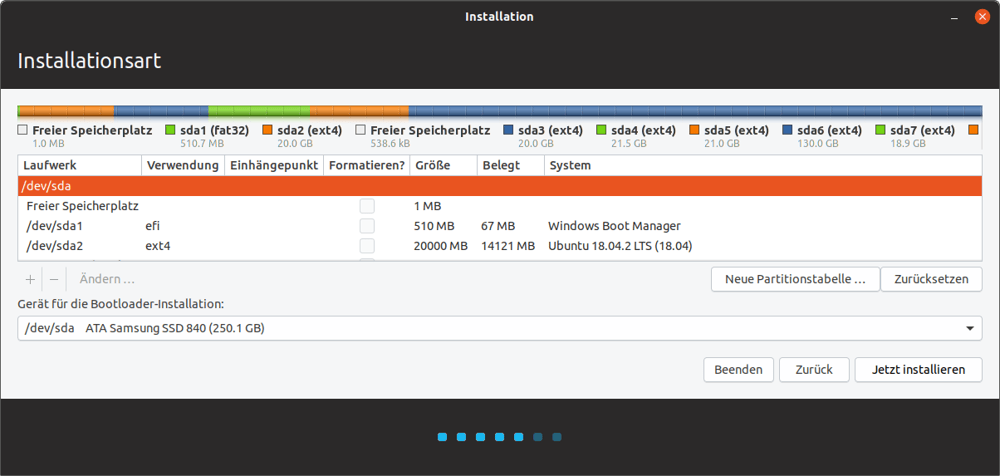 Ubuntu-Partitionseditor