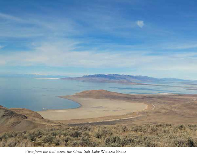 View from the trail across the Great Salt Lake William Barba