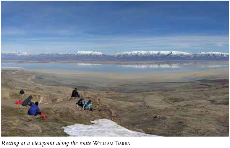 Resting at a viewpoint along the route WILLIAM BARBA