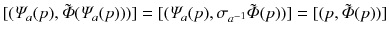 $$ [(\varPsi _a(p),{\tilde{\varPhi }}(\varPsi _a(p)))] = [(\varPsi _a(p),\sigma _{a^{-1}}{\tilde{\varPhi }}(p))] = [(p,{\tilde{\varPhi }}(p))] $$