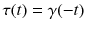 $$\tau (t) = \gamma (-t)$$