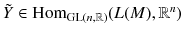 $$\tilde{Y}\in {{\mathrm{Hom}}}_{\mathrm{GL}(n,\mathbb {R})}(L(M), \mathbb {R}^n )$$