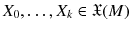 $$X_0, \ldots , X_k \in {\mathfrak X}(M)$$