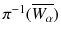 $$\pi ^{-1}(\overline{W_\alpha })$$