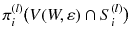 $$\pi ^{(l)}_i\big (V(W,\varepsilon ) \cap S^{(l)}_i\big )$$