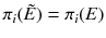 $$\pi _i(\tilde{E}) = \pi _i(E)$$