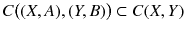 $$C\big ((X, A),(Y, B)\big ) \subset C(X, Y)$$