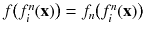 $$f\big (f^n_i(\mathbf {x})\big ) = f_n\big (f^n_i(\mathbf {x})\big )$$