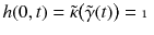 $$h(0, t) = \tilde{\kappa }\big (\tilde{\gamma }(t)\big ) = \mathbbm {1}$$