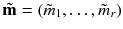 $$\tilde{\mathbf{m}} = (\tilde{m}_{1}, \ldots , \tilde{m}_{r})$$