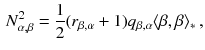 $$\begin{aligned} N_{\alpha , \beta }^2 = \frac{1}{2} (r_{\beta ,\alpha } + 1) q_{\beta ,\alpha } \langle \beta , \beta \rangle _*\,, \end{aligned}$$