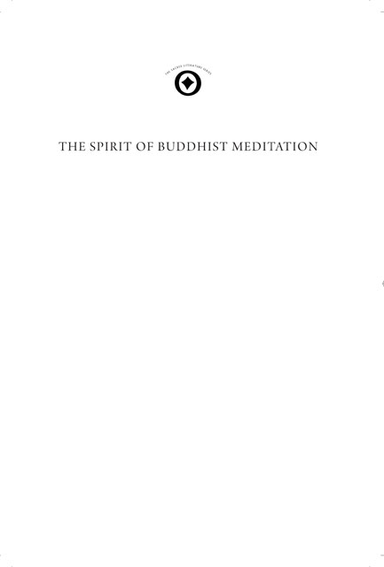 The Spirit of Buddhist Meditation