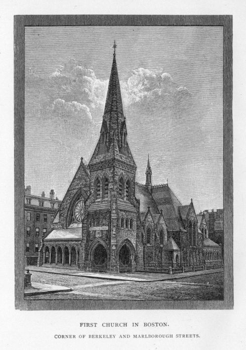 First Church in Boston. Corner of Berkeley and Marlborough Streets.