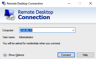 Figure 7.27 – Remote Desktop Connection client
