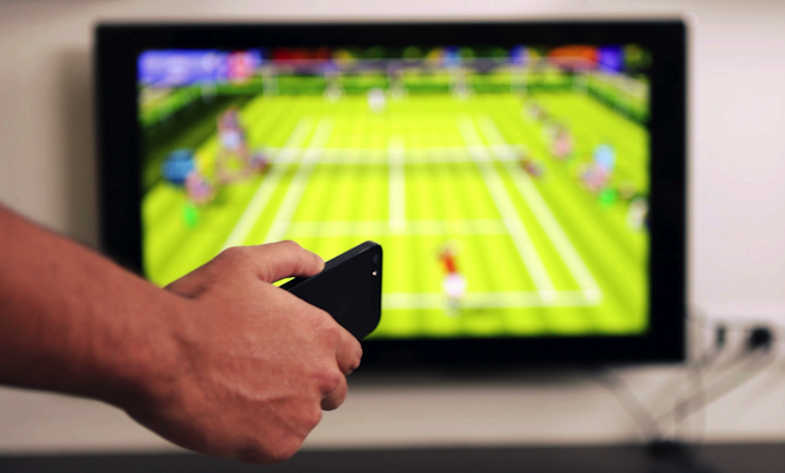 **Figure 101:** Motion Tennis requires an Apple TV to play, and you use the iPhone or iPod touch as a controller.