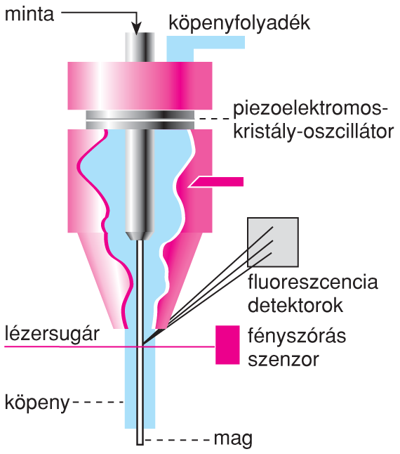 VI/4.1. Az áramlási citométerek mûködésének általános elvei