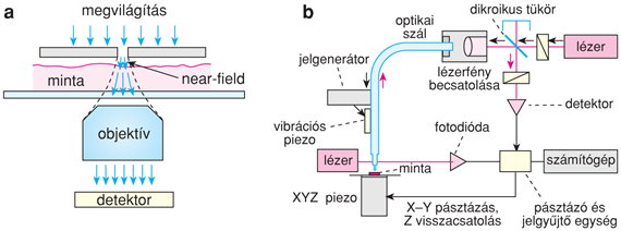 X/3.2. A közeli mezô optikai mikroszkópia, NSOM