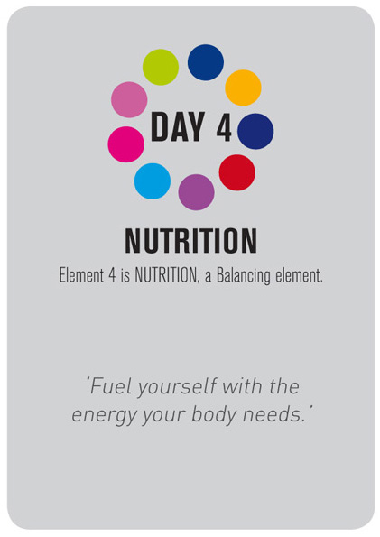 Day 4: Nutrition - Element 4 is nutrition, a balancing element