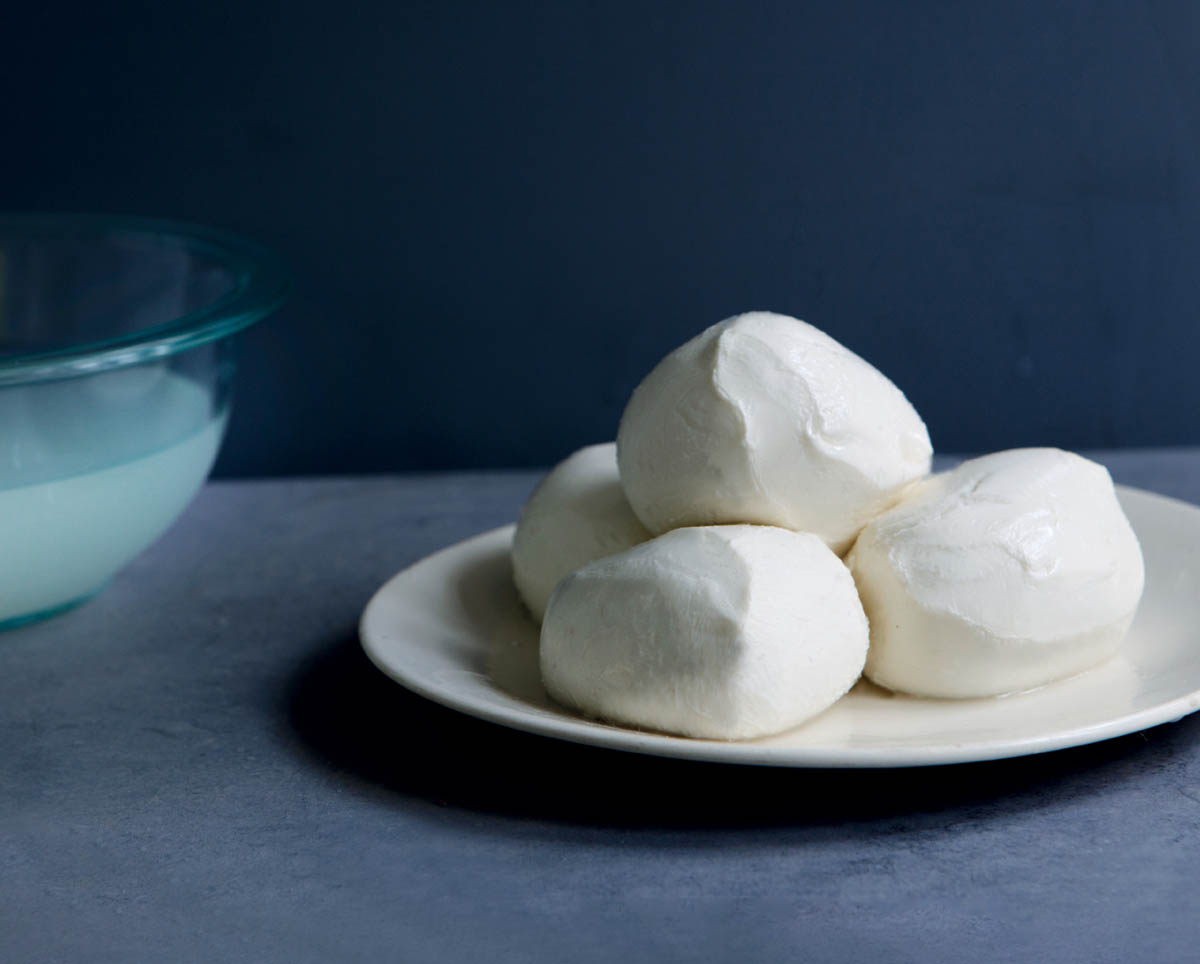 A plate of mozzarella balls