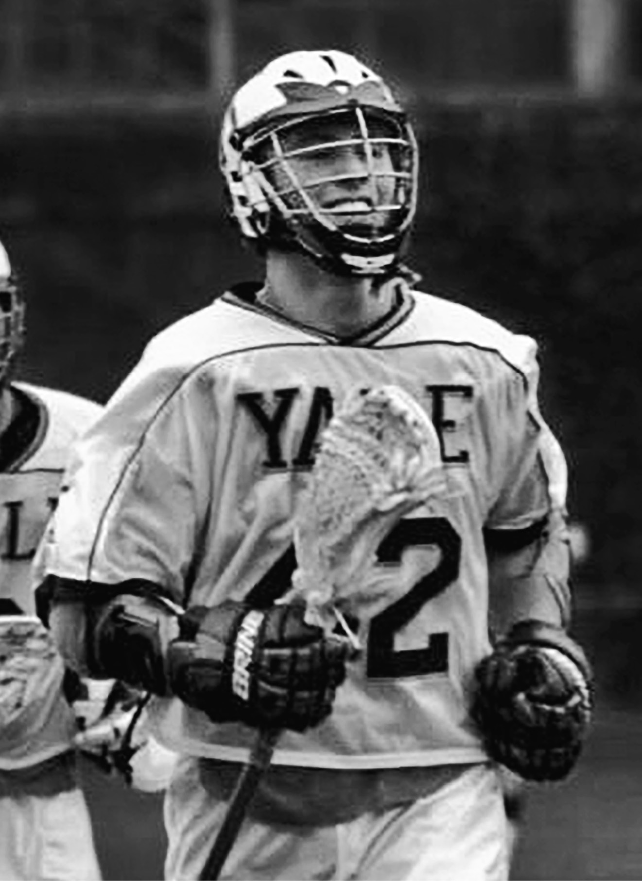 Dave as a starting defensive midfielder for the Yale Bulldogs lacrosse team.