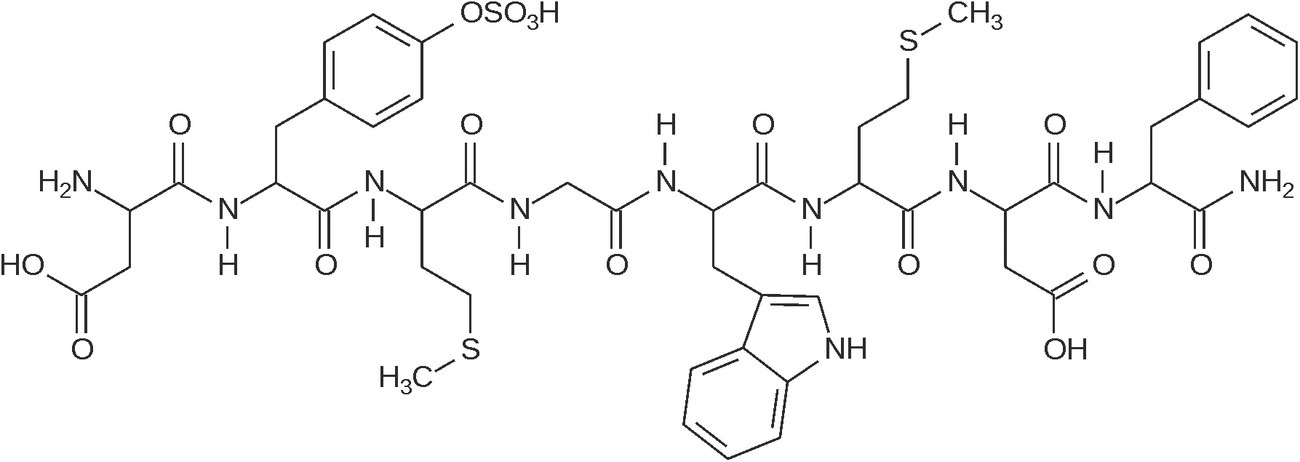 Skeletal formula of CCK8.