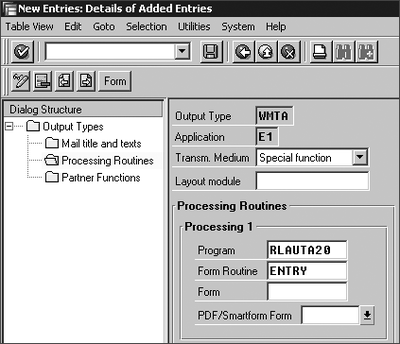 Figure 2.14 Processing Routines for Output Type WMTA