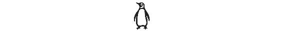 Penguin walking logo