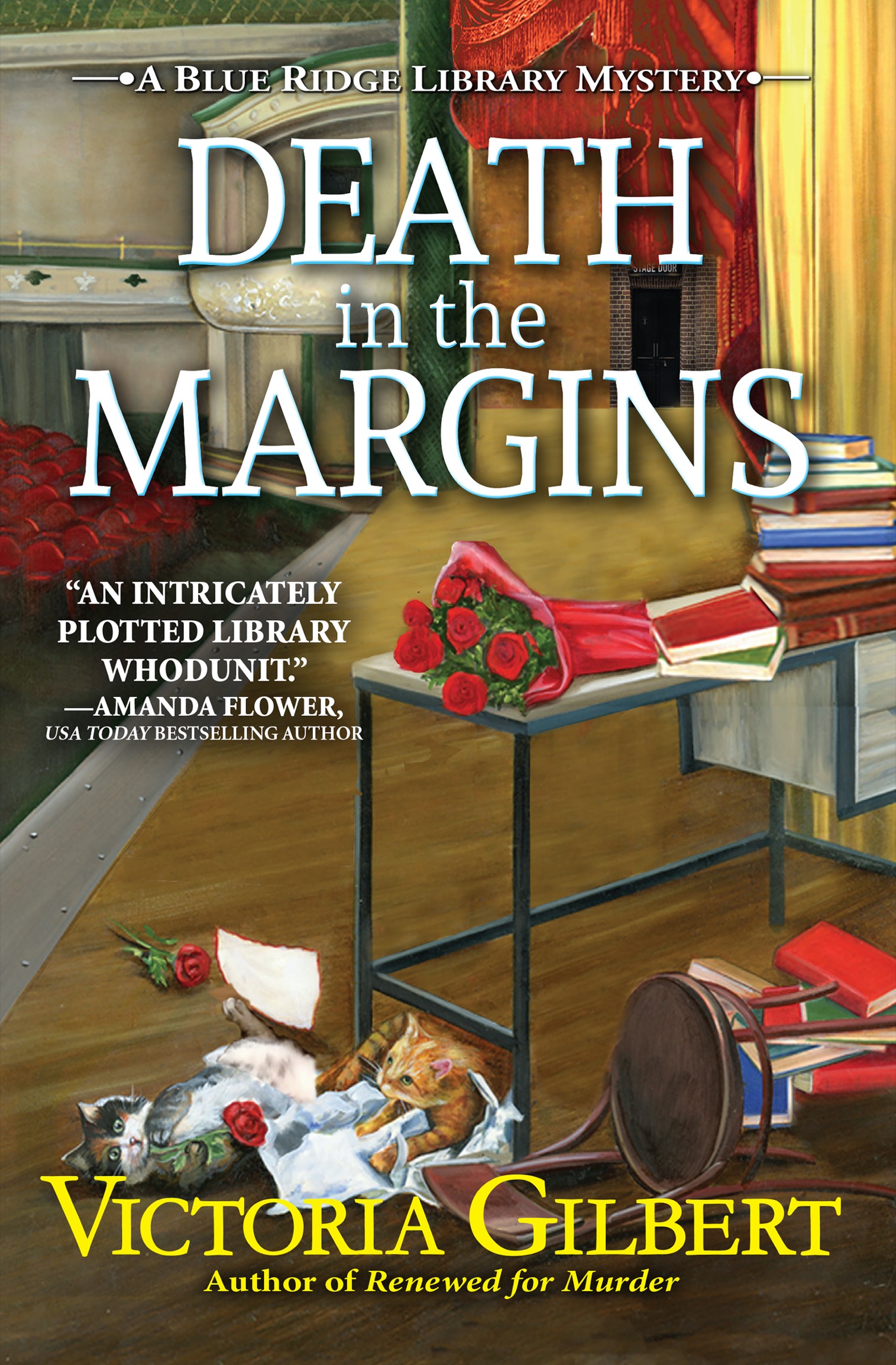 Cover: Death in the Margins, A BLUE RIDGE LIBRARY MYSTERY by Victoria Gilbert