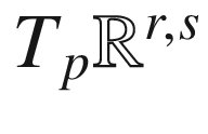 $$T_p\mathbb {R}^{r, s}$$
