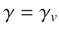 $$\gamma = \gamma _v$$