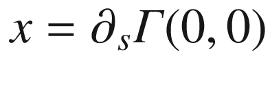 $$x = \partial _s\varGamma (0,0)$$