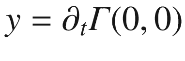 $$y = \partial _t\varGamma (0,0)$$