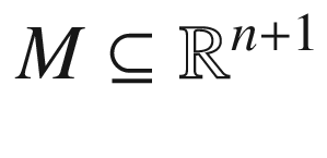 $$M\subseteq \mathbb {R}^{n+1}$$