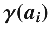 $$\varvec{\gamma (a_i)}$$