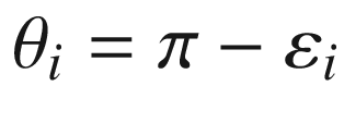 $$\theta _i = \pi - \varepsilon _i$$