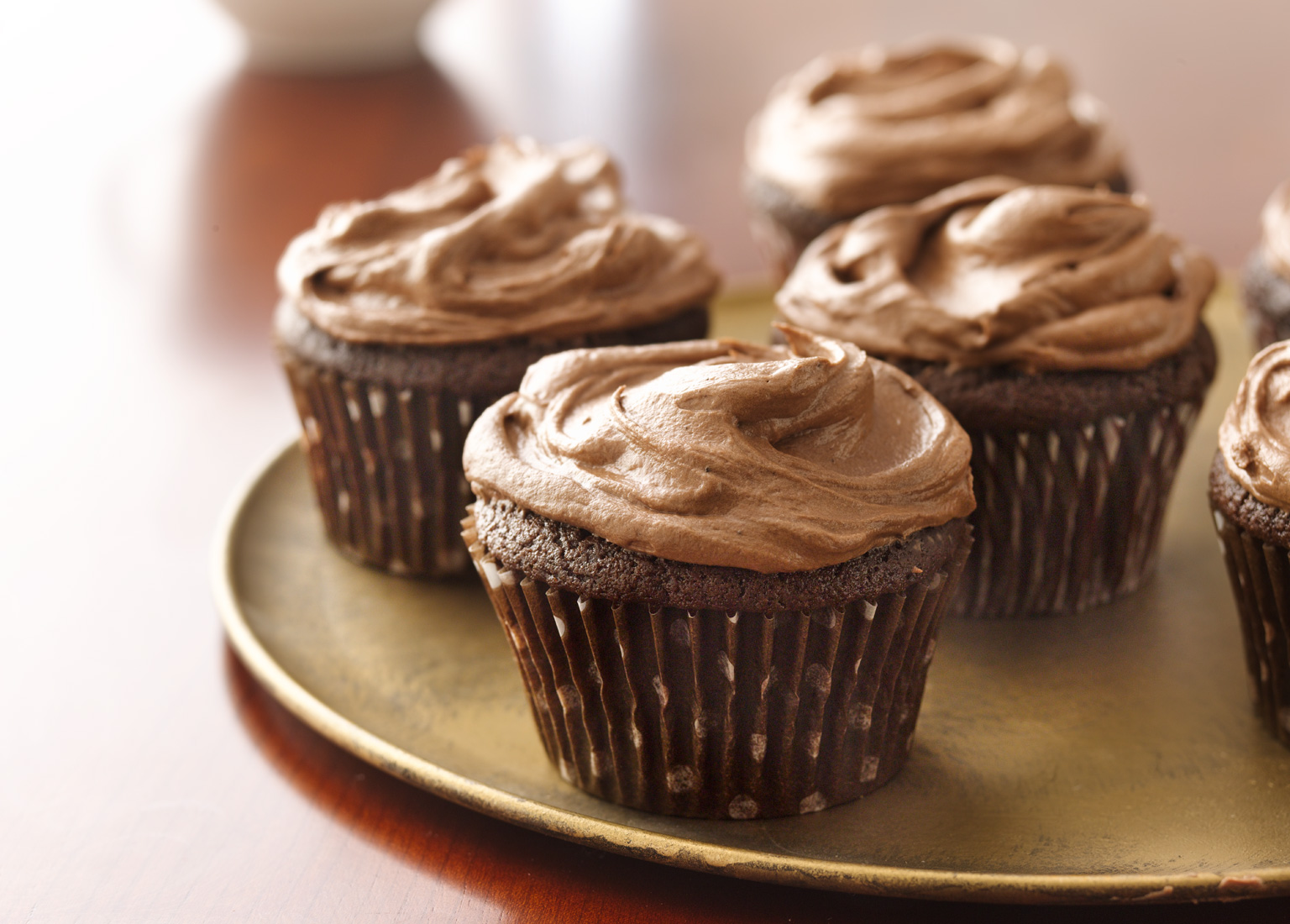 Sour Cream–Chocolate Cupcakes