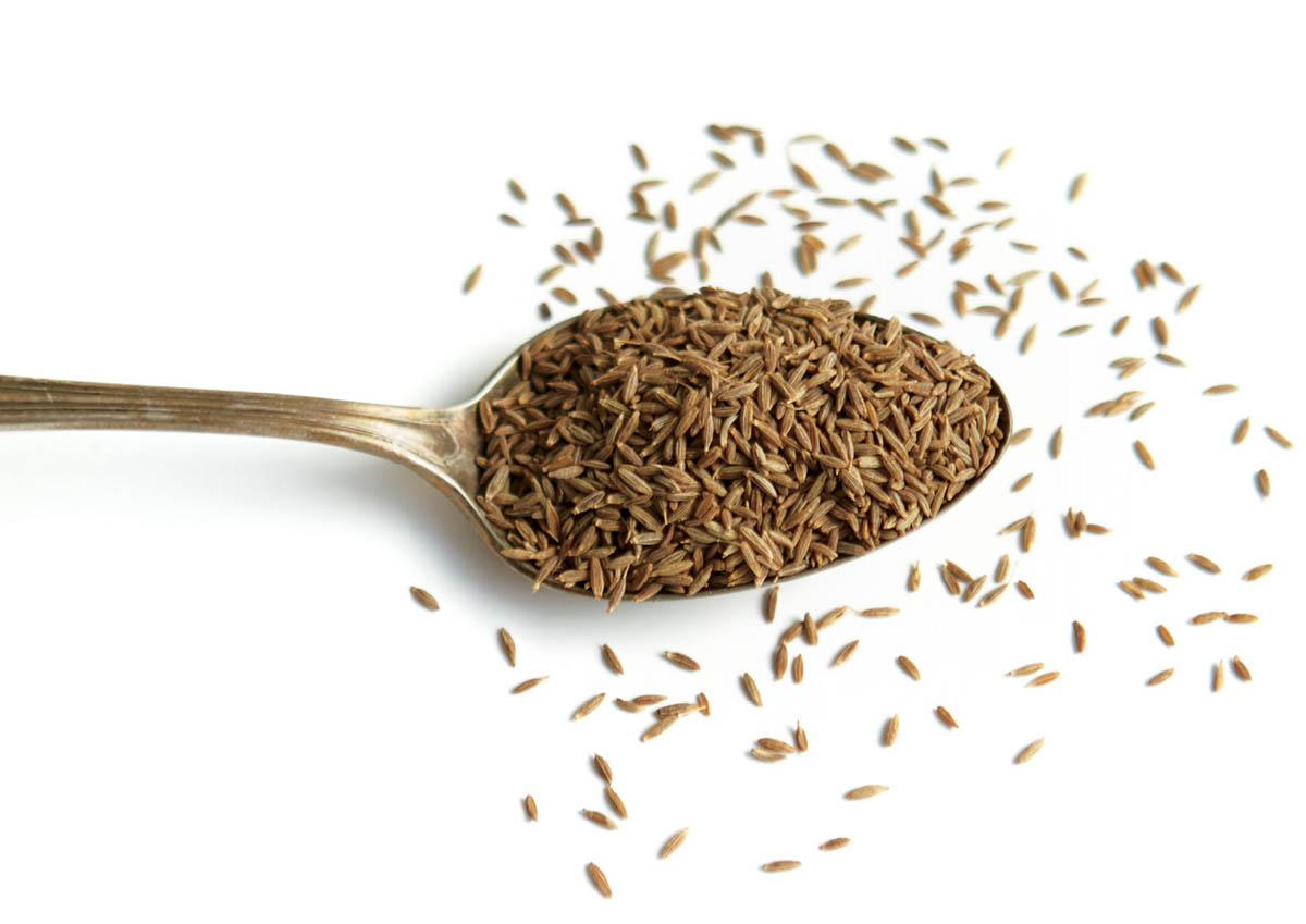 spoonful of cumin seeds