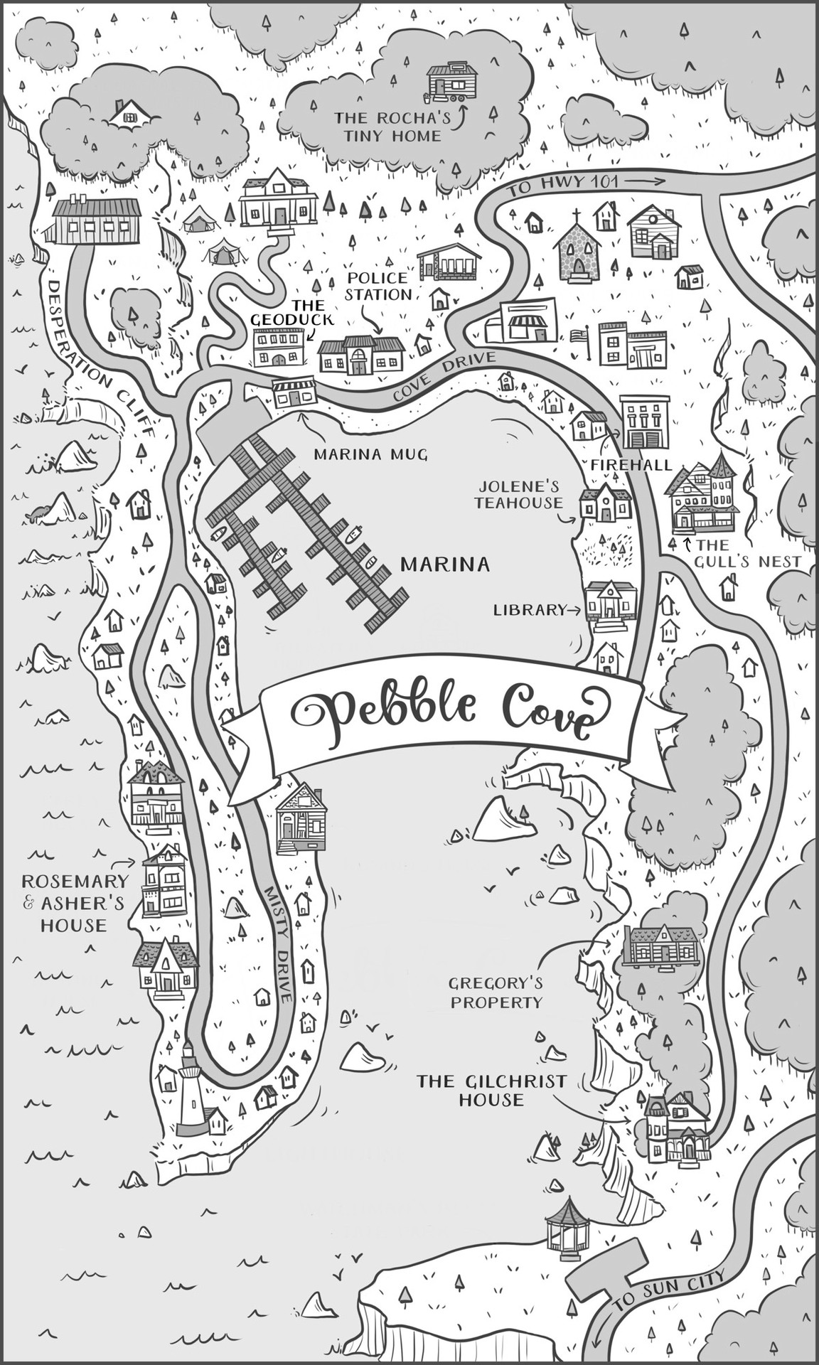 Map of Pebble Cove