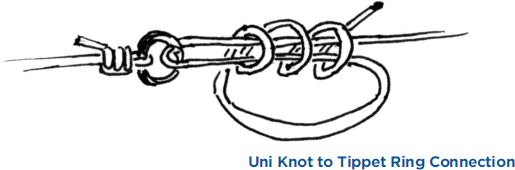 Uni Knot to Tippet Ring Connection