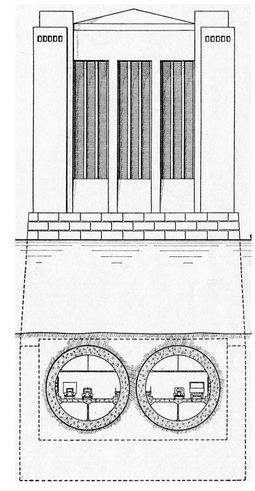 Figure 3.15. Hoover-Young Report, Tube Crossing Design, 1930.