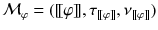 $$\mathcal {M}_\varphi =([\![ \varphi ]\!], \tau _{[\![ \varphi ]\!]}, \nu _{[\![ \varphi ]\!]})$$